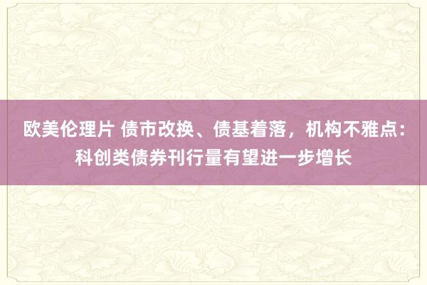 欧美伦理片 债市改换、债基着落，机构不雅点：科创类债券刊行量有望进一步增长