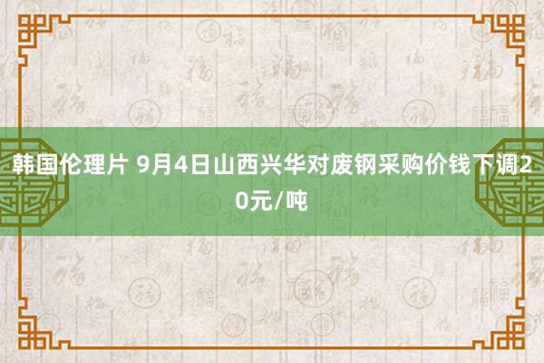 韩国伦理片 9月4日山西兴华对废钢采购价钱下调20元/吨