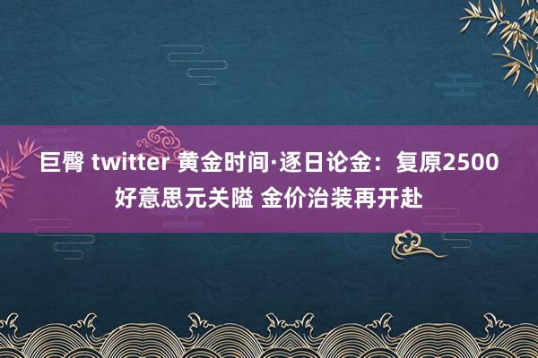 巨臀 twitter 黄金时间·逐日论金：复原2500好意思元关隘 金价治装再开赴