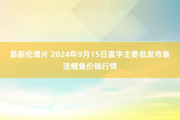 最新伦理片 2024年9月15日寰宇主要批发市集活鲤鱼价钱行情