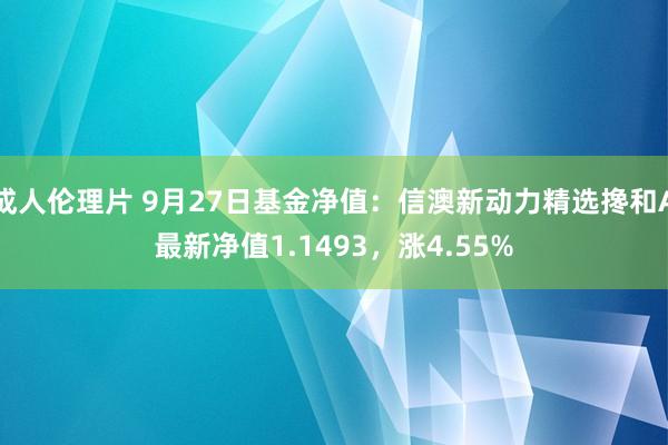 成人伦理片 9月27日基金净值：信澳新动力精选搀和A最新净值1.1493，涨4.55%