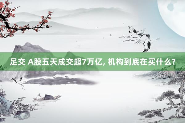 足交 A股五天成交超7万亿, 机构到底在买什么?