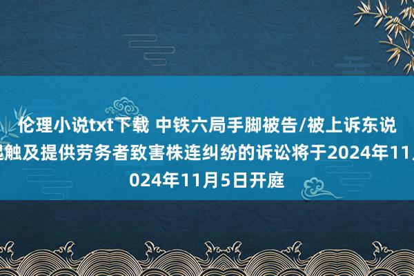 伦理小说txt下载 中铁六局手脚被告/被上诉东说念主的1起触及提供劳务者致害株连纠纷的诉讼将于2024年11月5日开庭