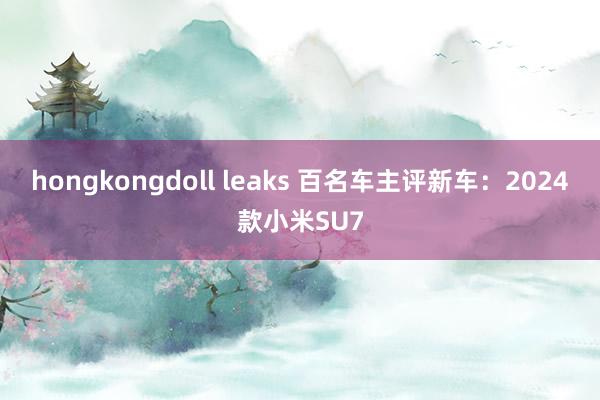 hongkongdoll leaks 百名车主评新车：2024款小米SU7