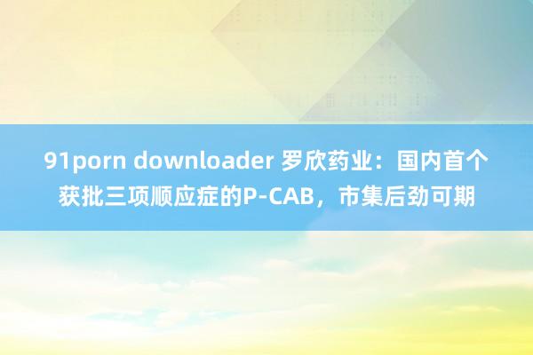 91porn downloader 罗欣药业：国内首个获批三项顺应症的P-CAB，市集后劲可期