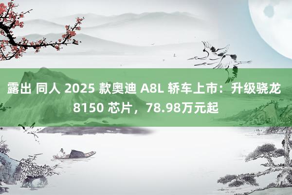 露出 同人 2025 款奥迪 A8L 轿车上市：升级骁龙 8150 芯片，78.98万元起