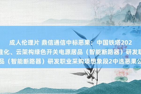 成人伦理片 鼎信通信中标恶果：中国铁塔2024年新一代灵通式、标准化、云架构绿色开关电源居品（智能断