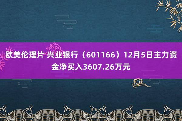 欧美伦理片 兴业银行（601166）12月5日主力资金净买入3607.26万元