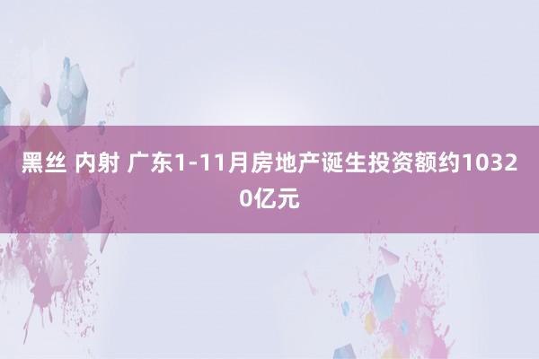 黑丝 内射 广东1-11月房地产诞生投资额约10320亿元