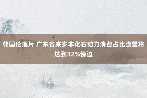 韩国伦理片 广东省来岁非化石动力消费占比瞻望将达到32%傍边