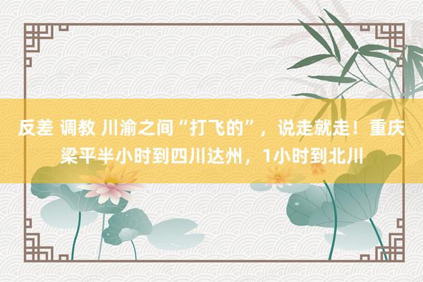 反差 调教 川渝之间“打飞的”，说走就走！重庆梁平半小时到四川达州，1小时到北川