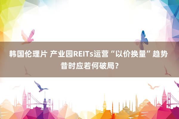 韩国伦理片 产业园REITs运营“以价换量”趋势 昔时应若何破局？