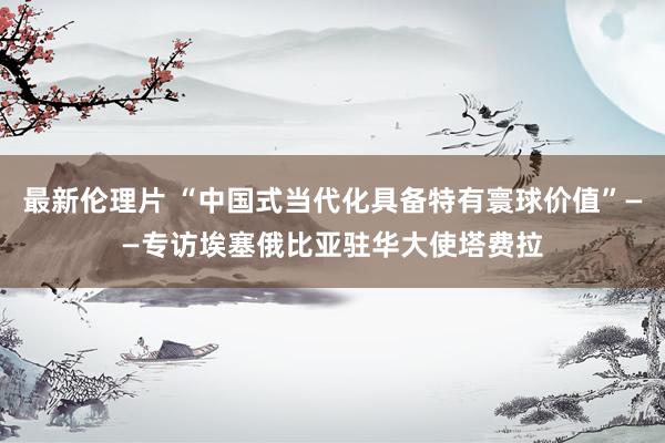 最新伦理片 “中国式当代化具备特有寰球价值”——专访埃塞俄比亚驻华大使塔费拉