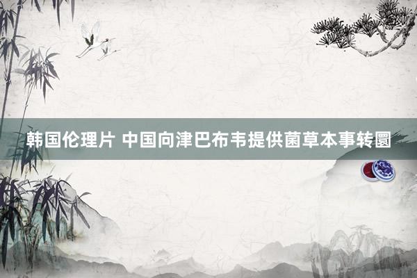 韩国伦理片 中国向津巴布韦提供菌草本事转圜